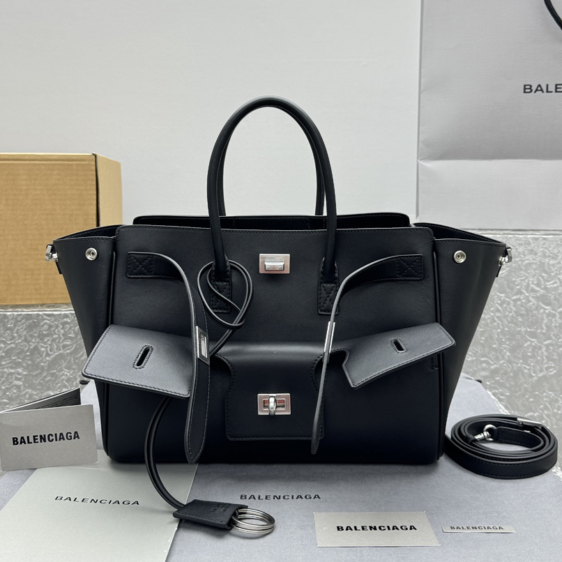 Balenciaga- BEL AIR Cowhide Leather Shoulder Crossbody Handbagndbag