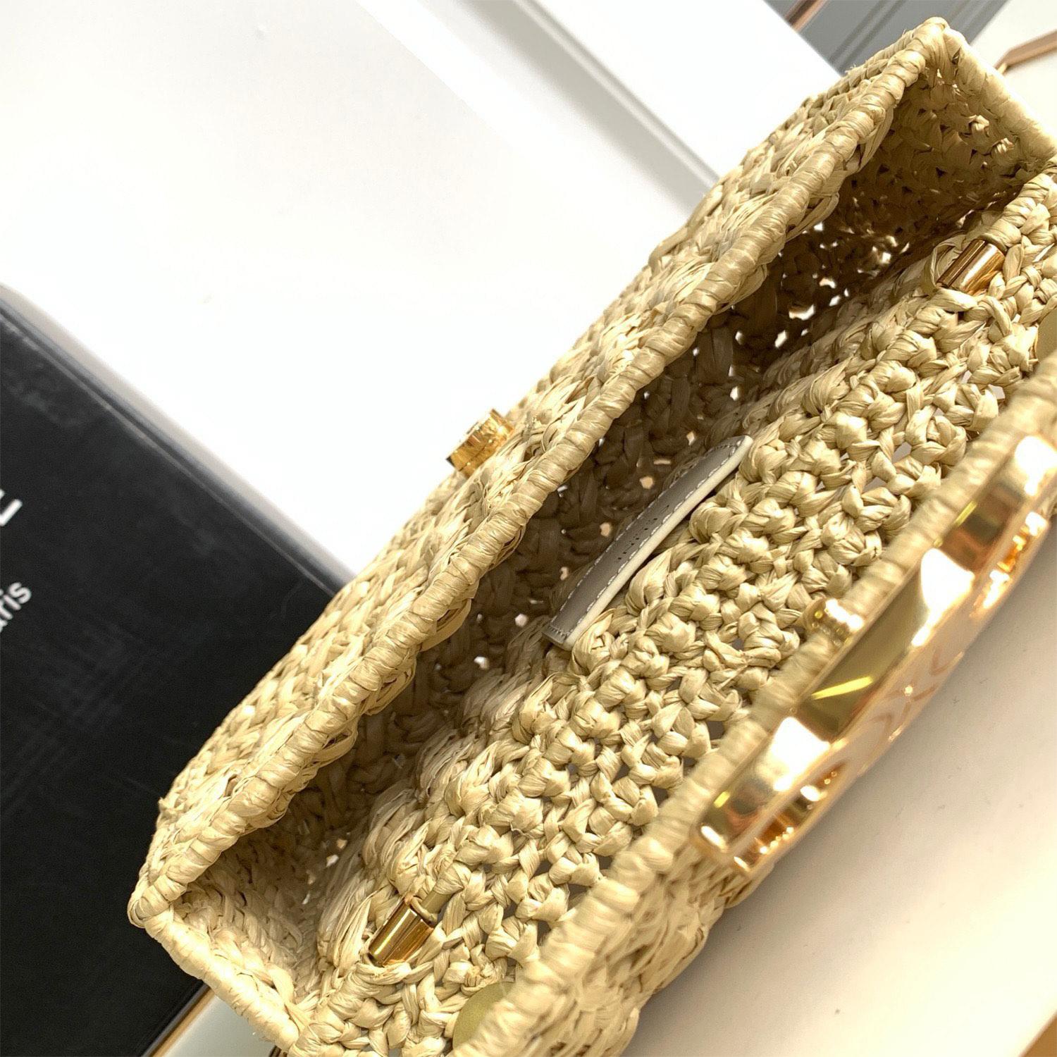 Celine-Trimhe plant woven chain handbag