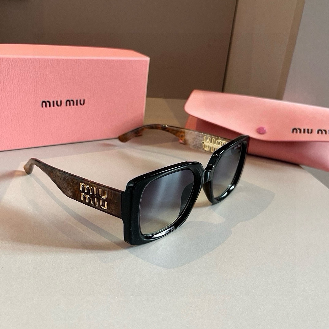 MiuMiu-2024 high-end round frame women's sunglasses