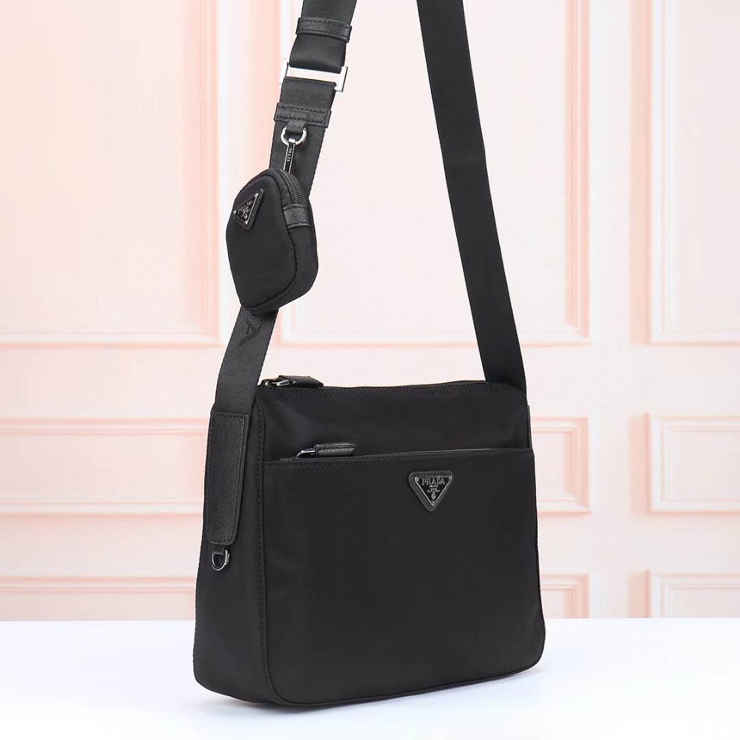 Prada-Imported waterproof fabric shoulder bag crossbody bag