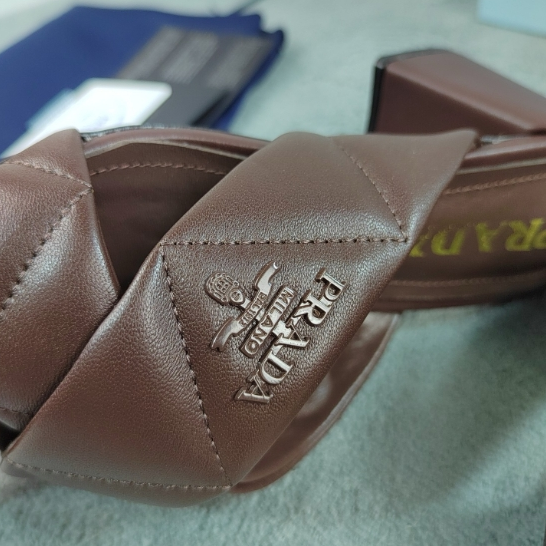 Prada-Water Dyed Sheepskin Slippers High Heels