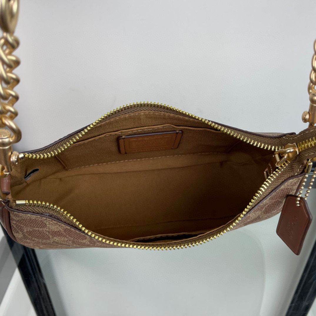 Coach-Teri Shoulder Bag Brown One Size