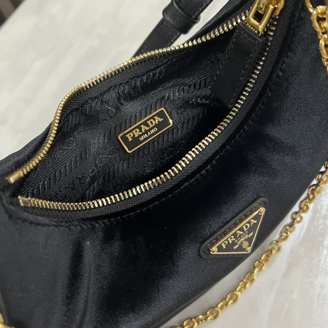 Prada-Velvet Hobo Handheld Underarm Bag Crossbody Bag