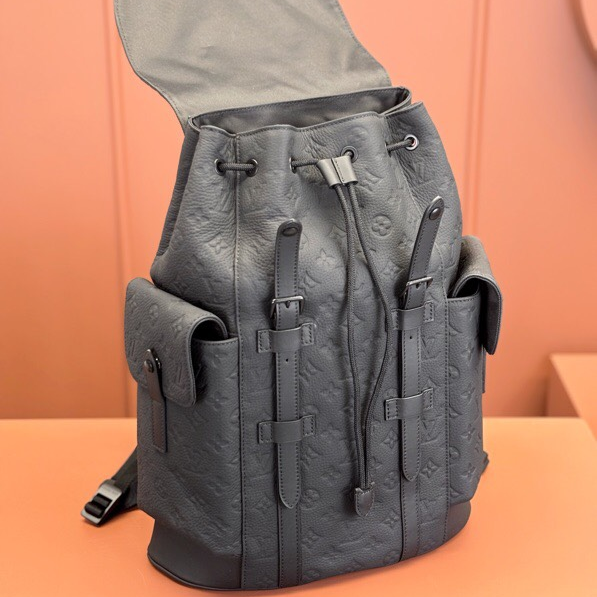 LV- CHRISTOPHER Grained Taurillon Leather Backpack