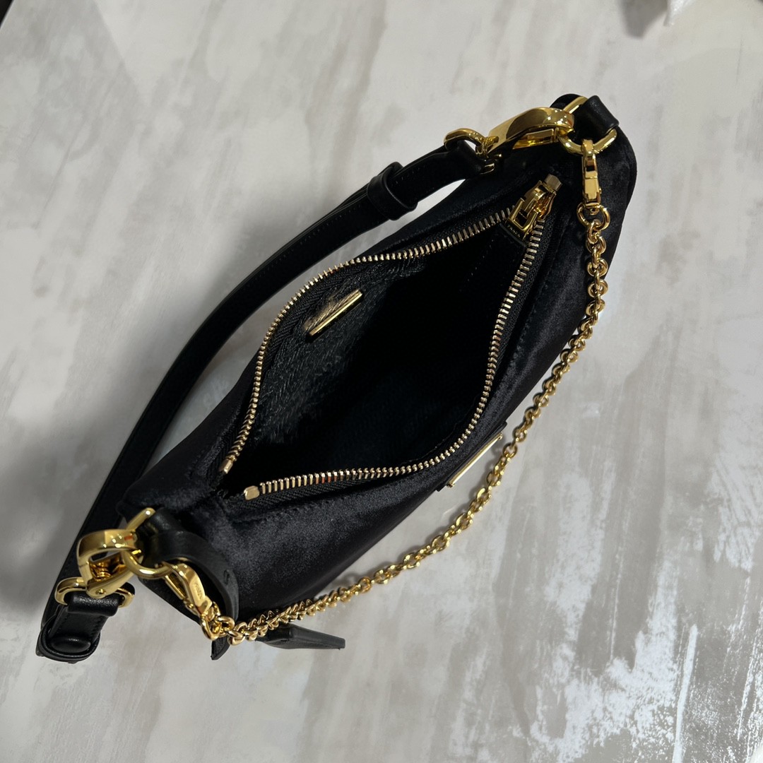 Prada-Velvet Hobo Handheld Underarm Bag Crossbody Bag