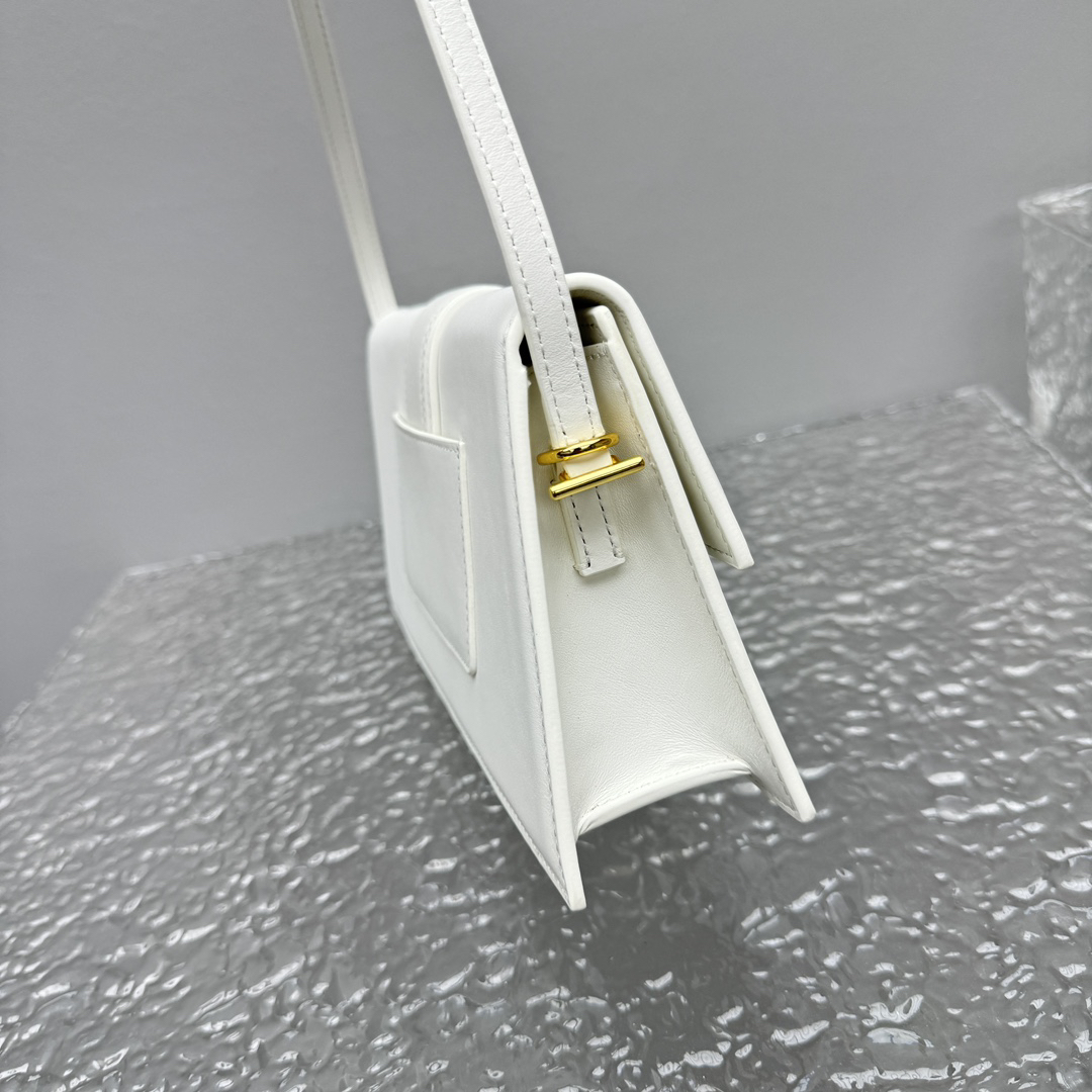 Jacquemus-New white Suede Material Shoulder Bag