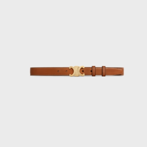 CELINE-Calf Leather Metal Buckle Belt