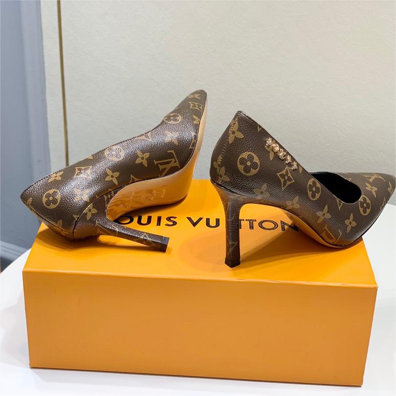 LV- signature monogram heels