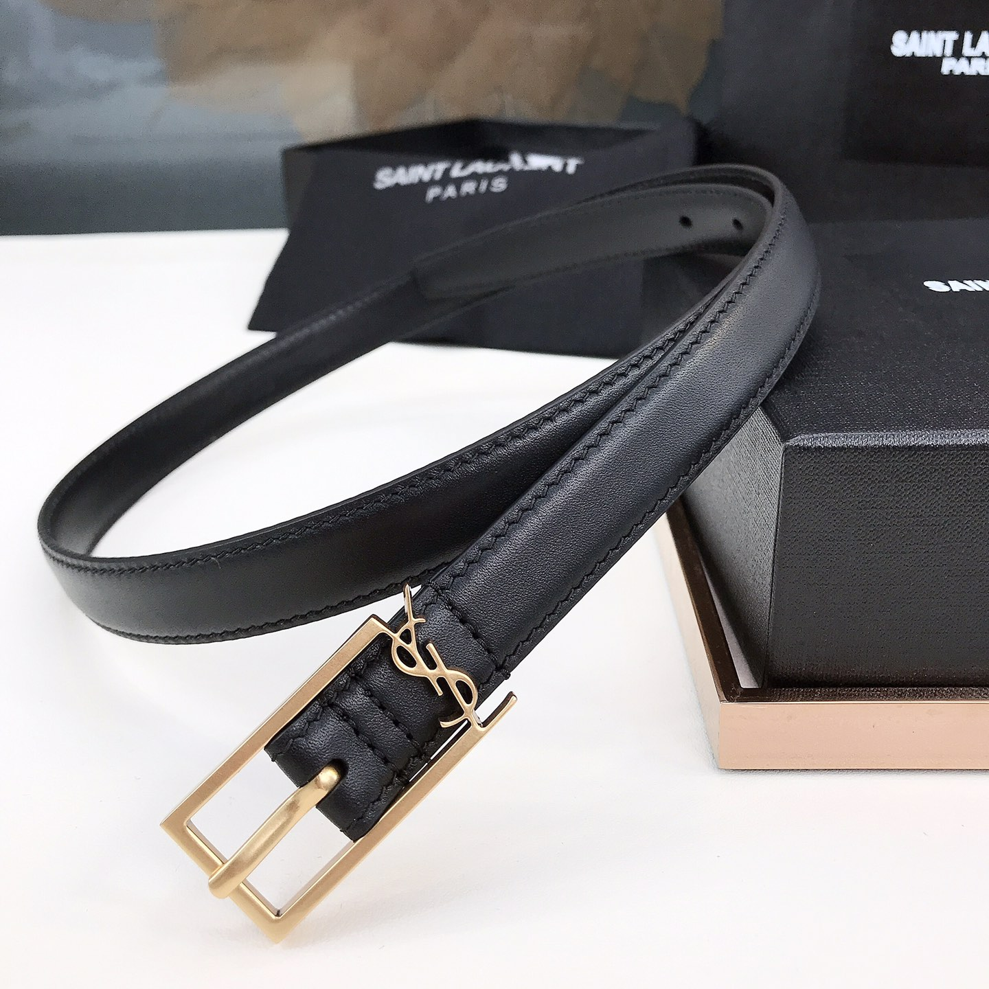 YSL-Women's leather belt