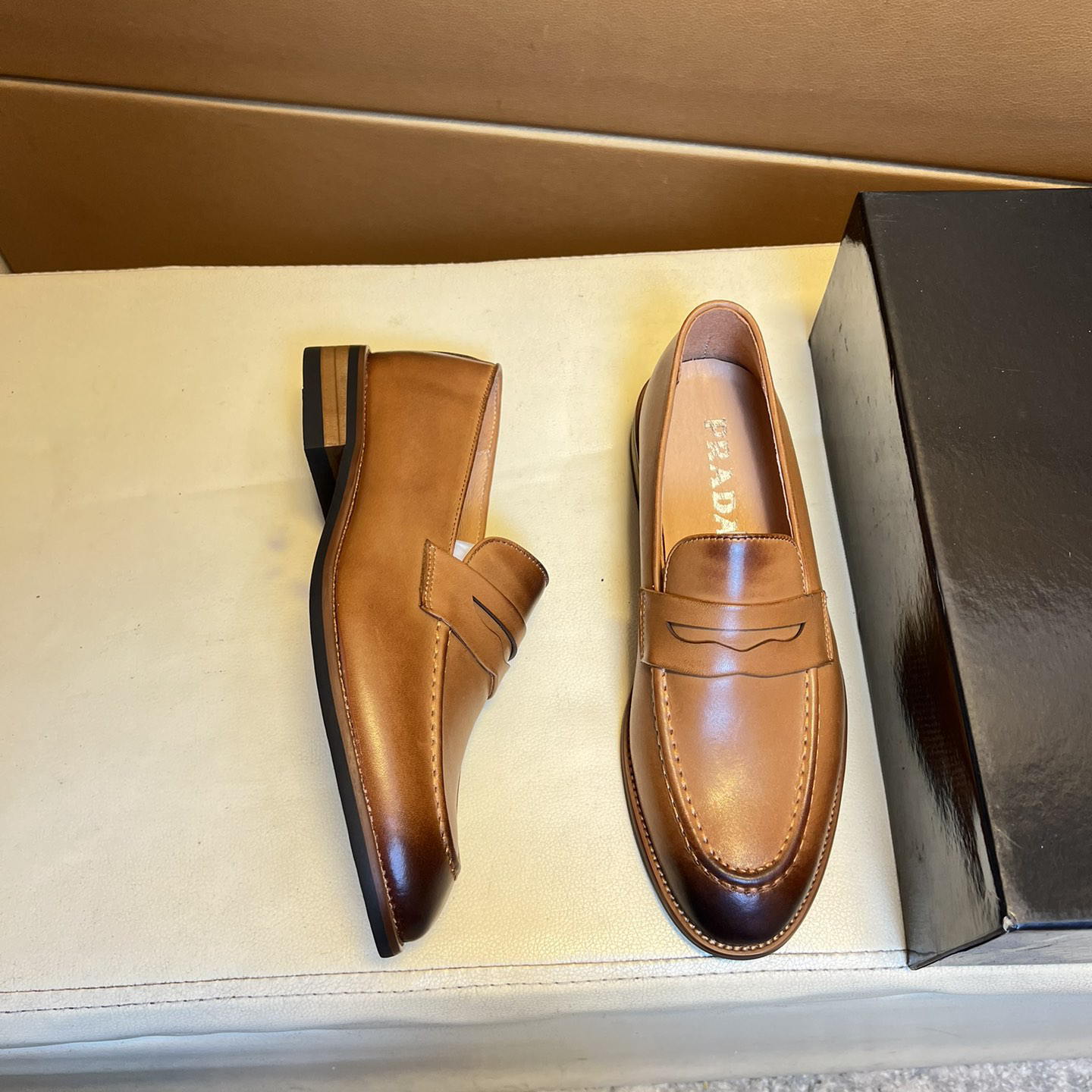 Prada-Casual formal leather shoes