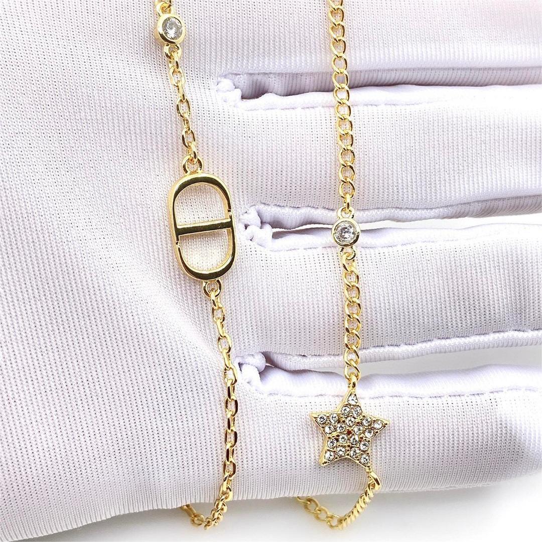 Dior-Five pointed star double layered necklace