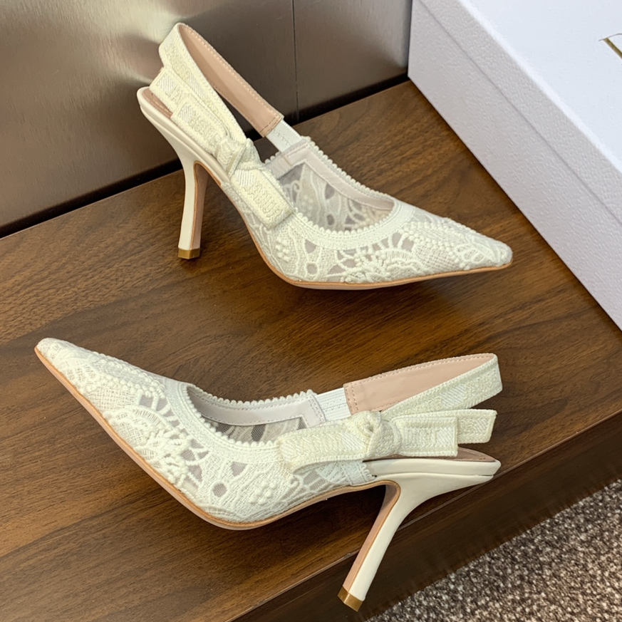 DIOR-J'Adior White Pointed Toe Stiletto High Heels