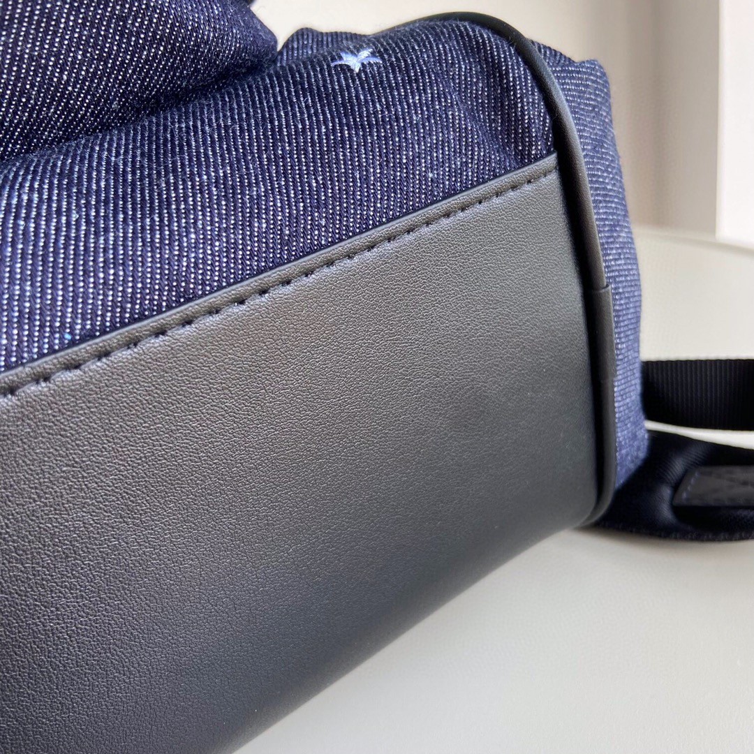 Burberry-Nylon embroidered backpack