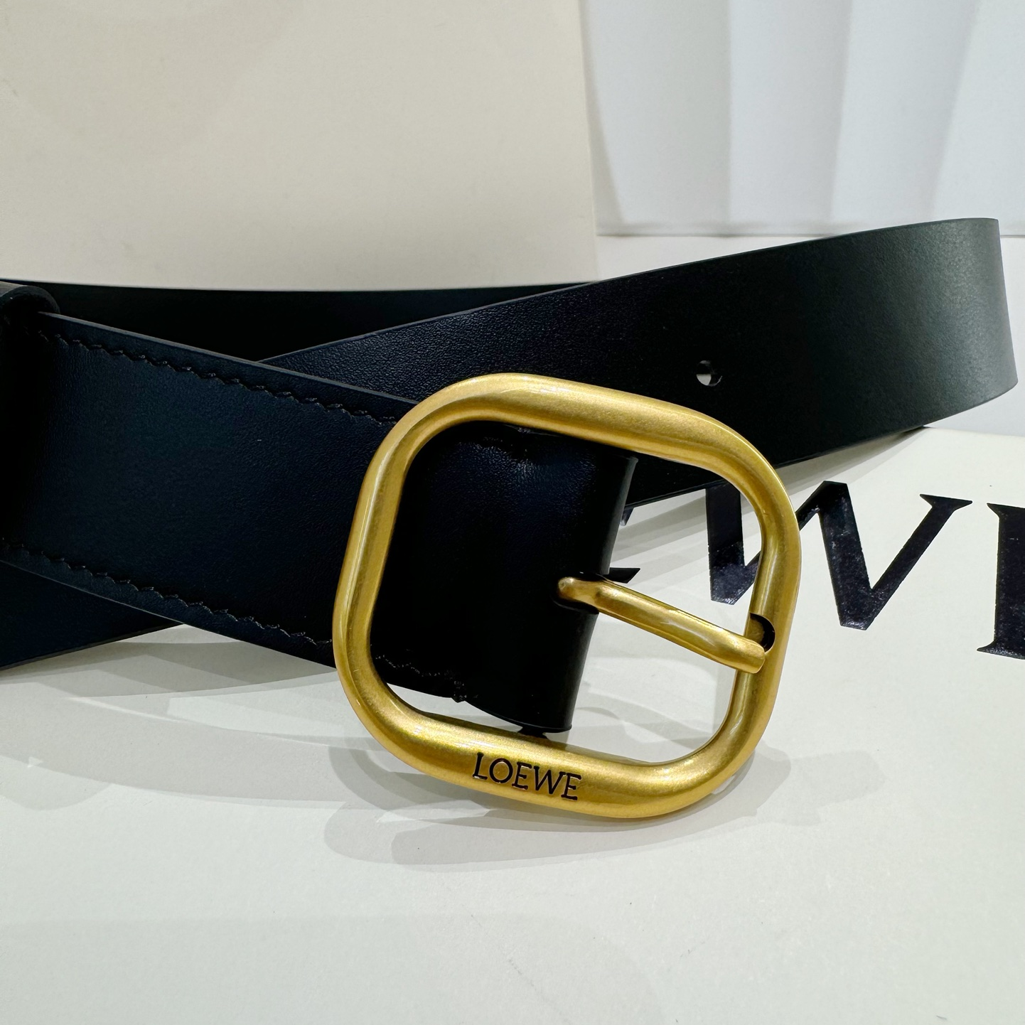 LOEWE - Women's Logo Engraved Calfskin Belt