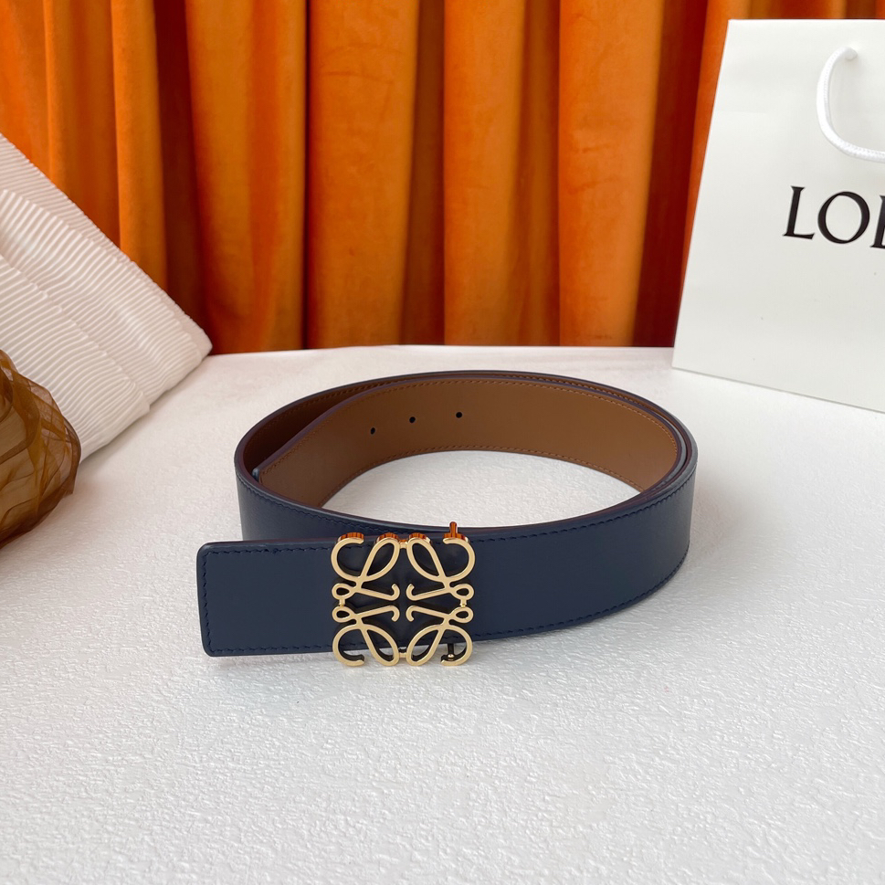 Loewe-Soft double-sided calf leather belt