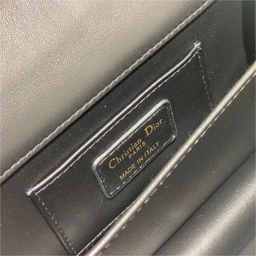 DIOR-Ange Sheepskin Metal Hand Chain Rattan Plaid Mini Style bag