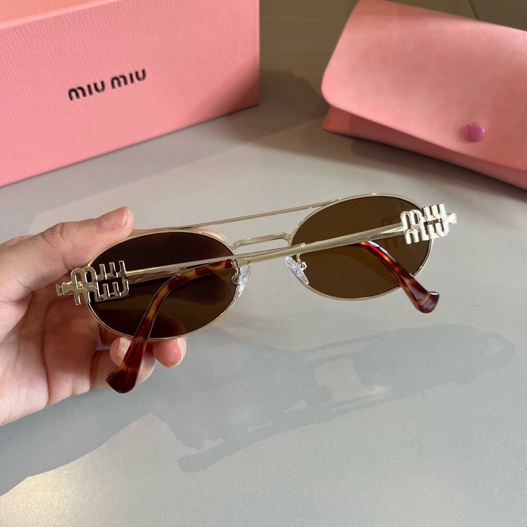 MiuMiu-2024 New Retro Metal Small Frame Sunglasses