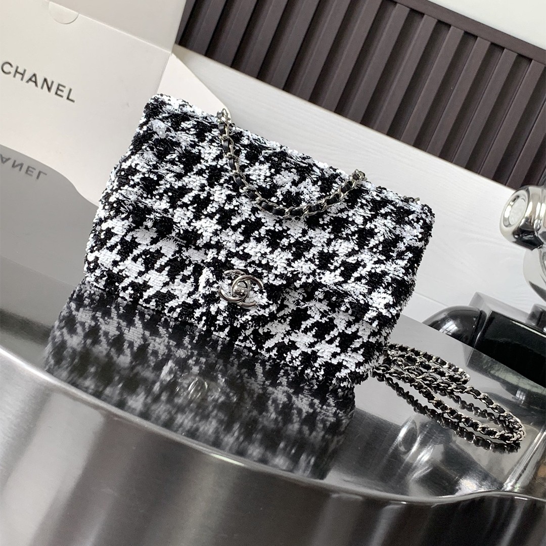 Chanel-Mini cf-Thousand bird grid sequins