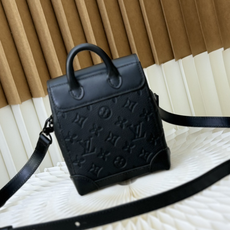 LV - Nano Steamer Mini Embossed Leather Shoulder Crossbody Bag