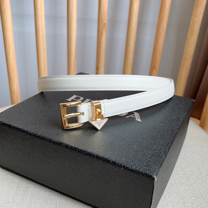 PRADA - Triangle Metal Micro Label Women's Belt