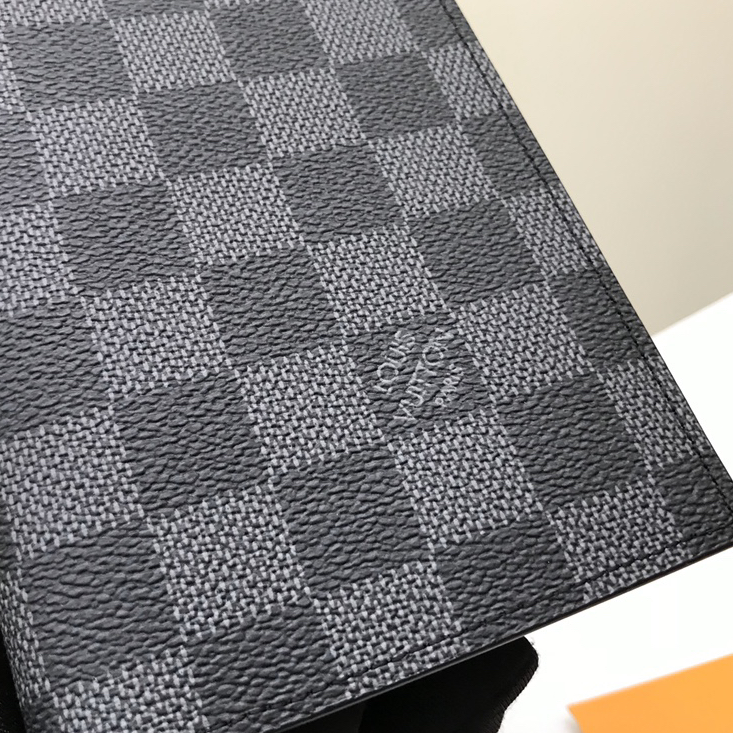 LV-N64411 Black Checkerboard Card Holder Wallet