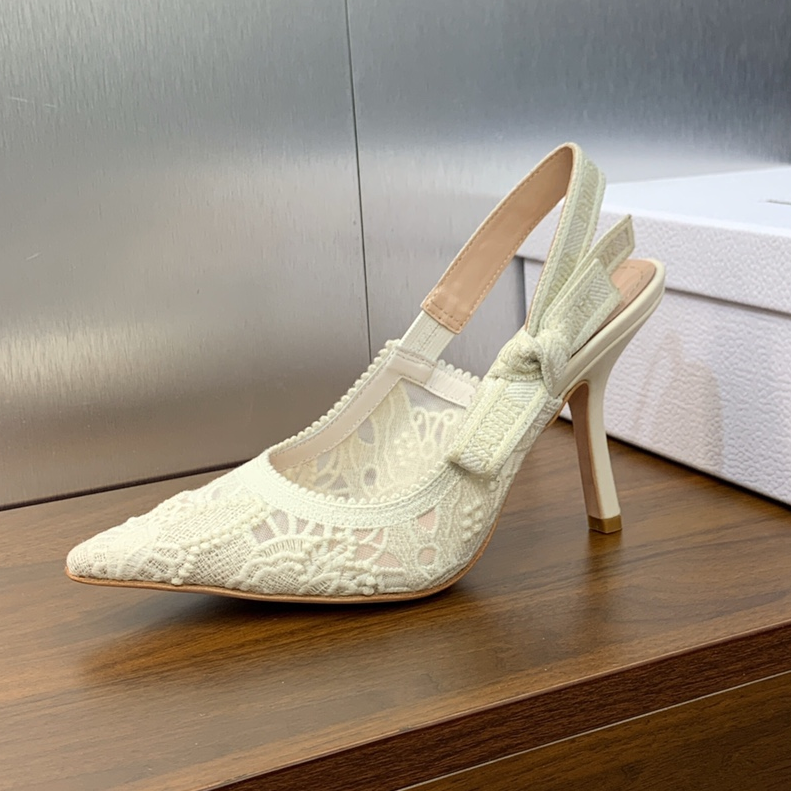 DIOR-J'Adior White Pointed Toe Stiletto High Heels