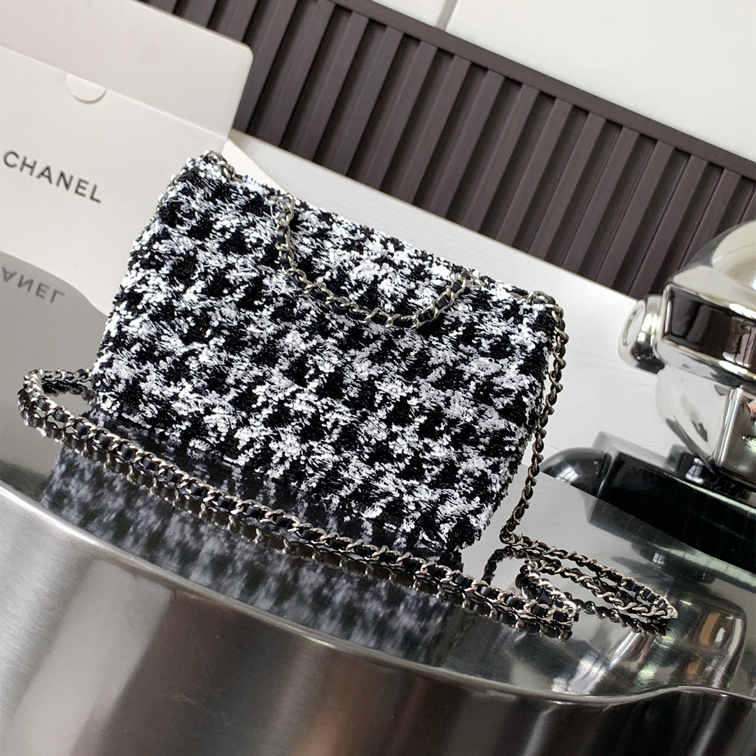 Chanel-Mini cf-Thousand bird grid sequins