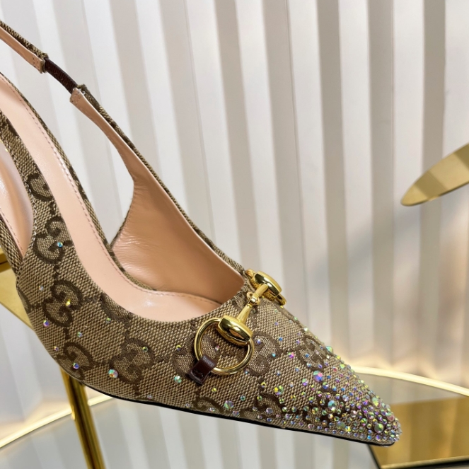 Gucci-Horseshoe Buckle High Heeled Sandals