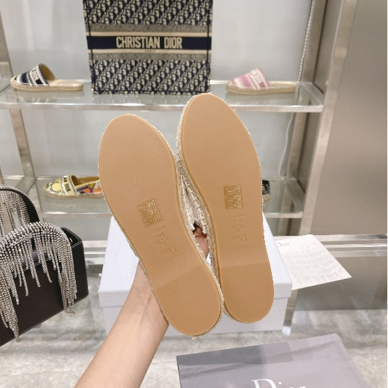 Dior-Three Dimensional Embroidery Woven Fisherman's Shoes