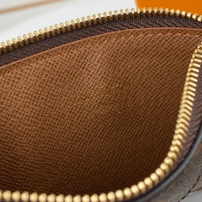 LV-Old Flower Brown Card Clip