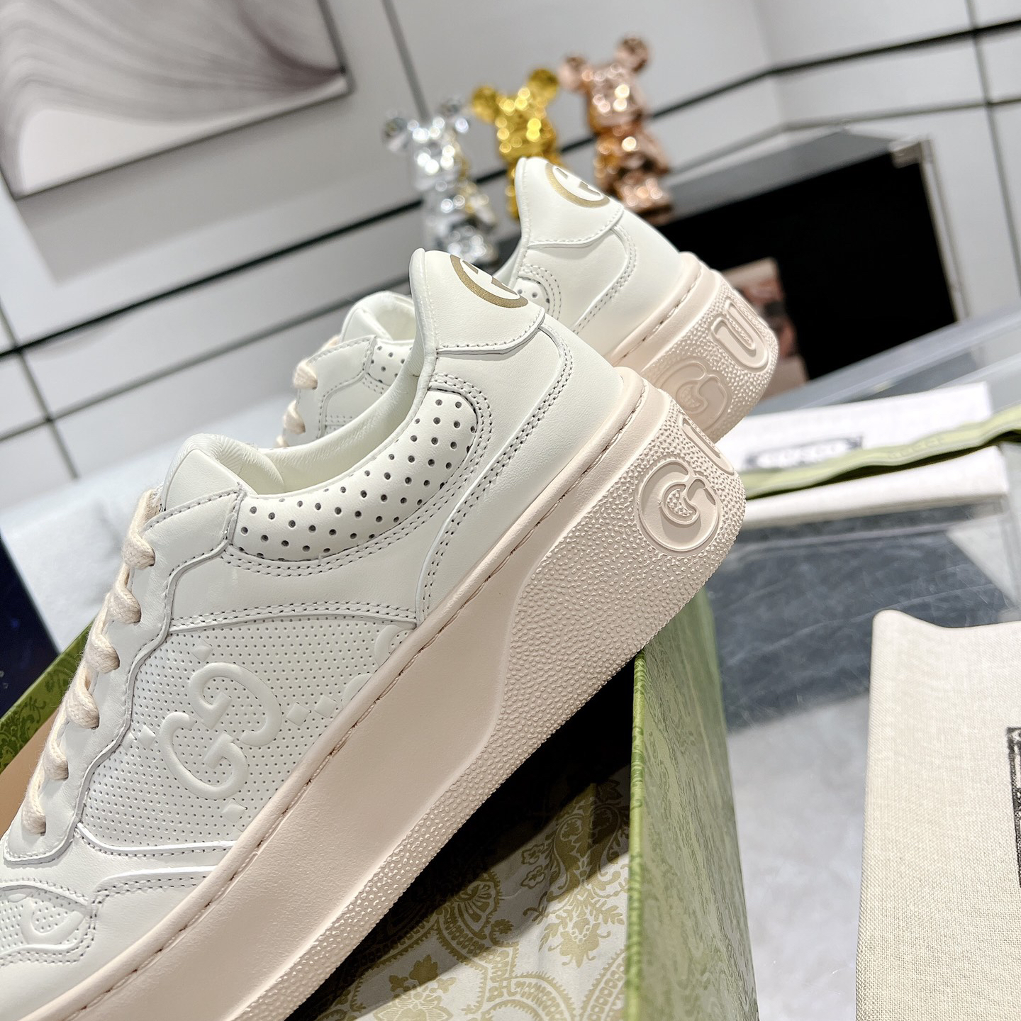 Gucci-Thick soled biscuit casual sports shoes