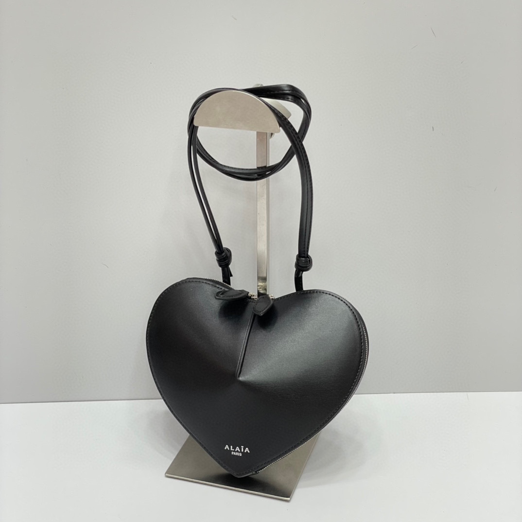 ALAIA- Coeur Bag Heart Black Handbag