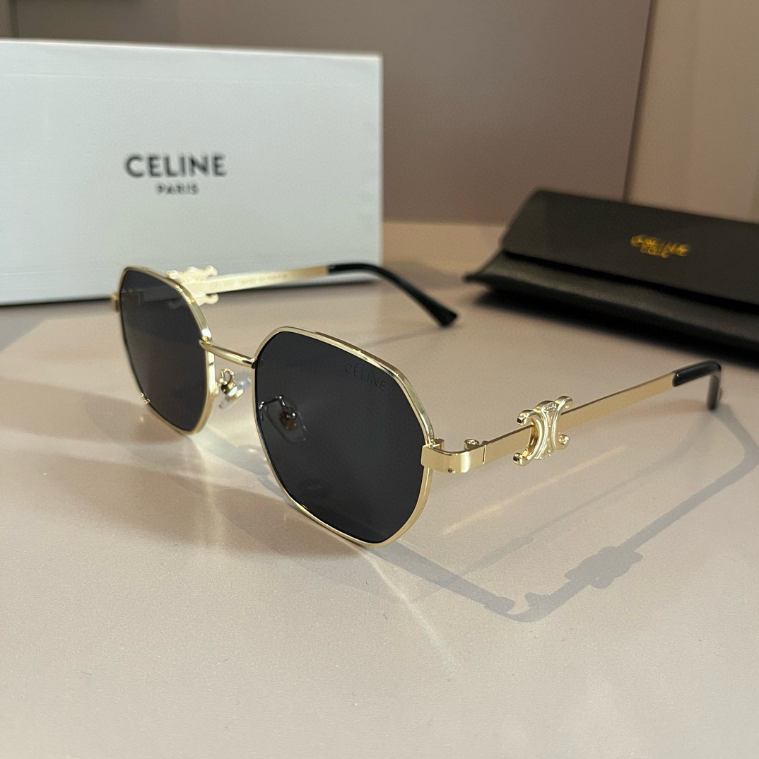Celine-Retro Arc de Triomphe Small Round Frame Sunglasses