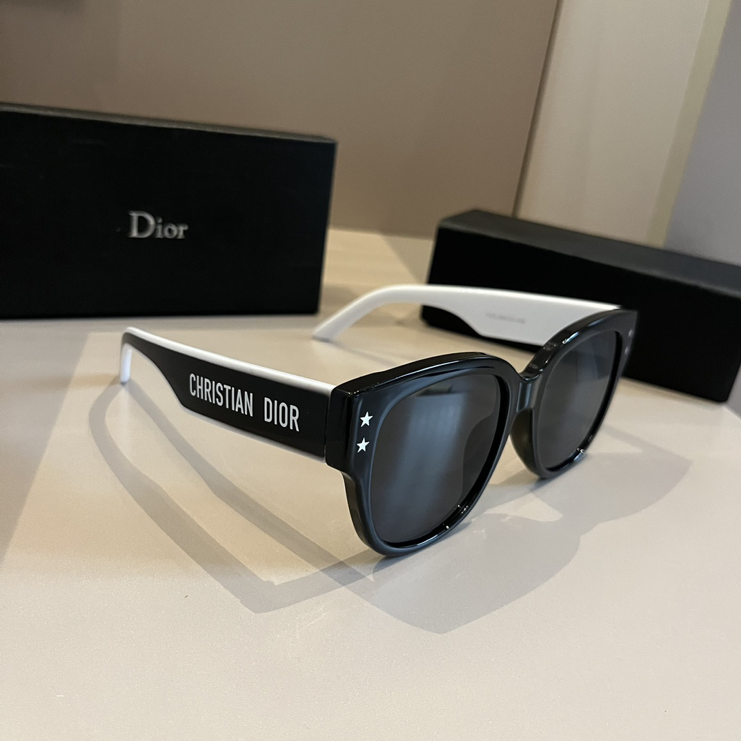 Dior-Round Frame Versatile Sunglasses