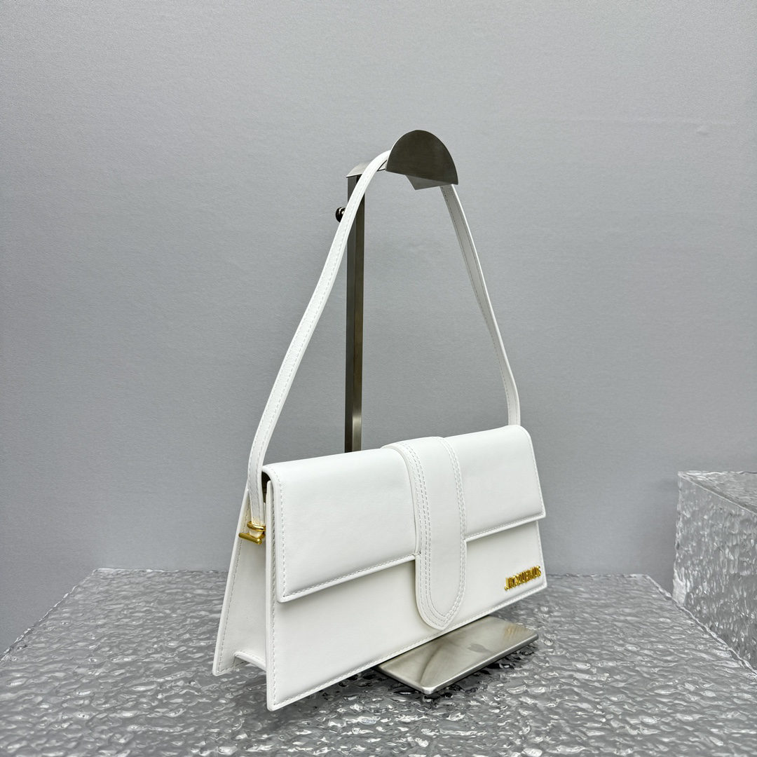Jacquemus-New white Suede Material Shoulder Bag
