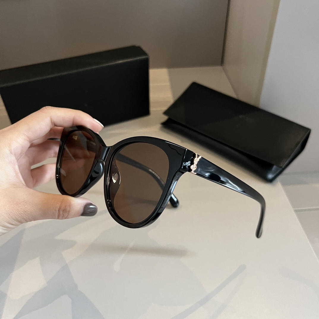 YSL-Women's Round Frame Sunglasses