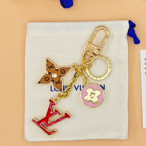 LV - Logo Bag Charm Metallic Canvas keychain