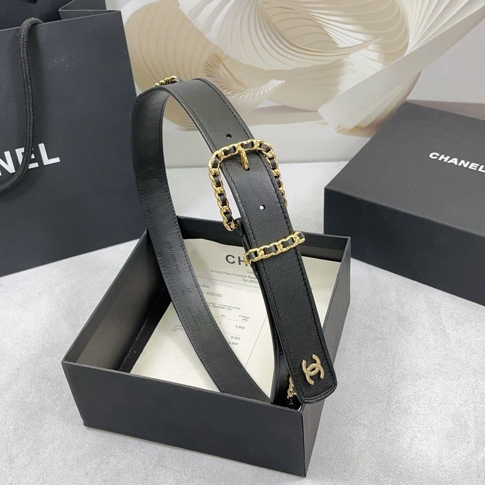 CHANEL-Cowhide Belt