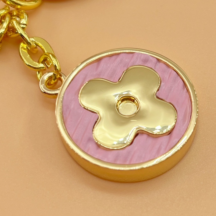 LV - Logo Bag Charm Metallic Canvas keychain