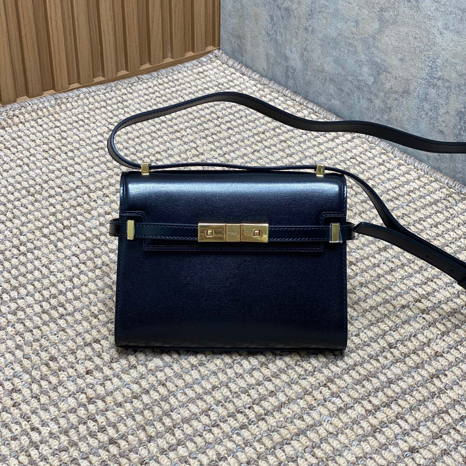 YSL-Flip Manhattan baguette bag