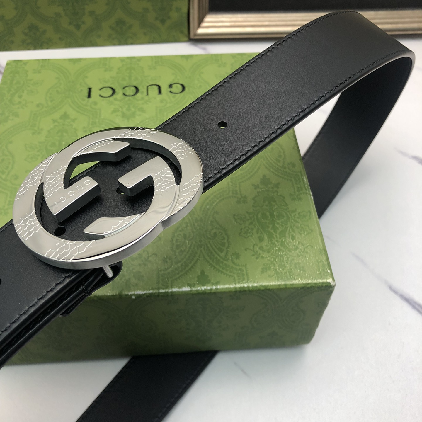 GUCCI - Cowhide Leather Belt