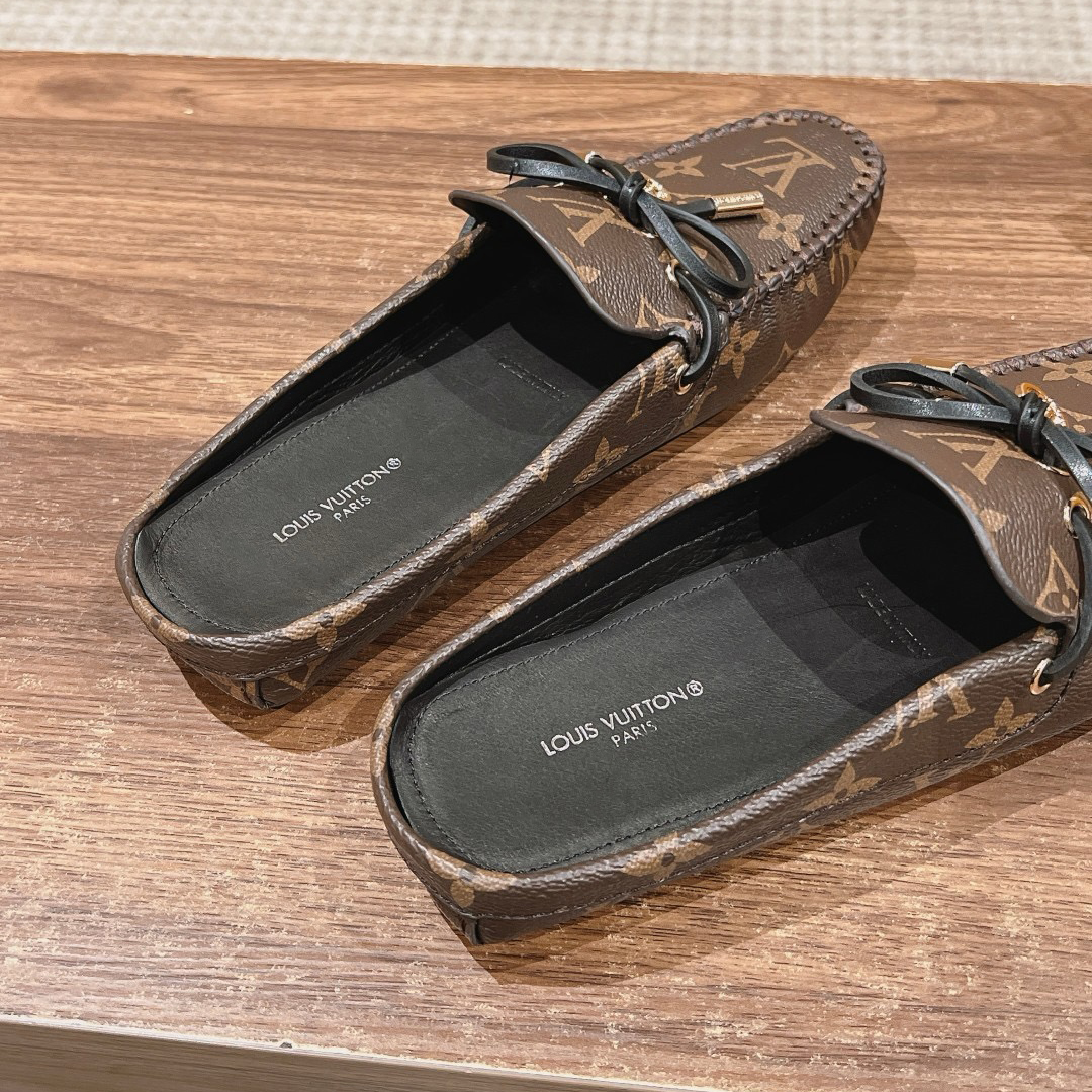 LV-Show style bow bean shoes