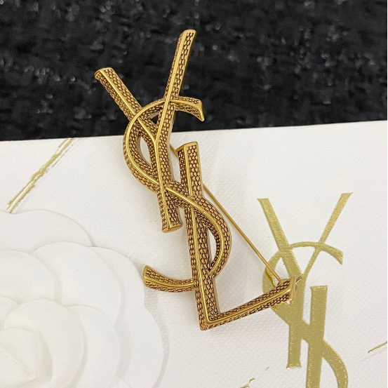 YSL-Medieval snake patterned brooch