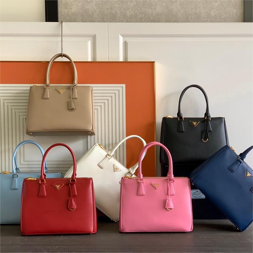 Prada-Safiano leather double handle