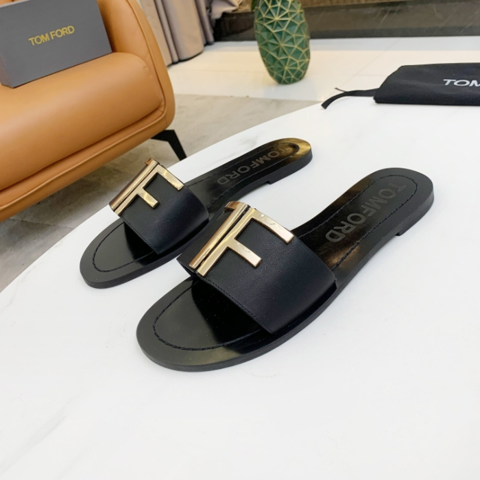 Tomford-Flat bottomed lazy slippers