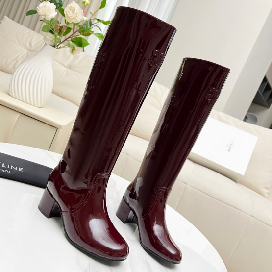 Celine-Autumn and Winter Coarse Heel Sleeve Boots
