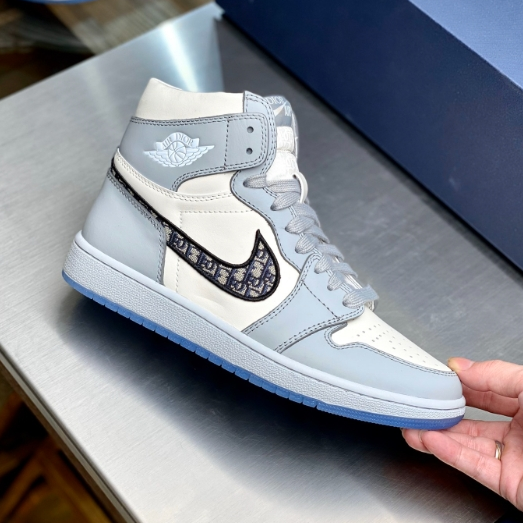 DIOR x Jordan-Calf Ceather High Top Shoes