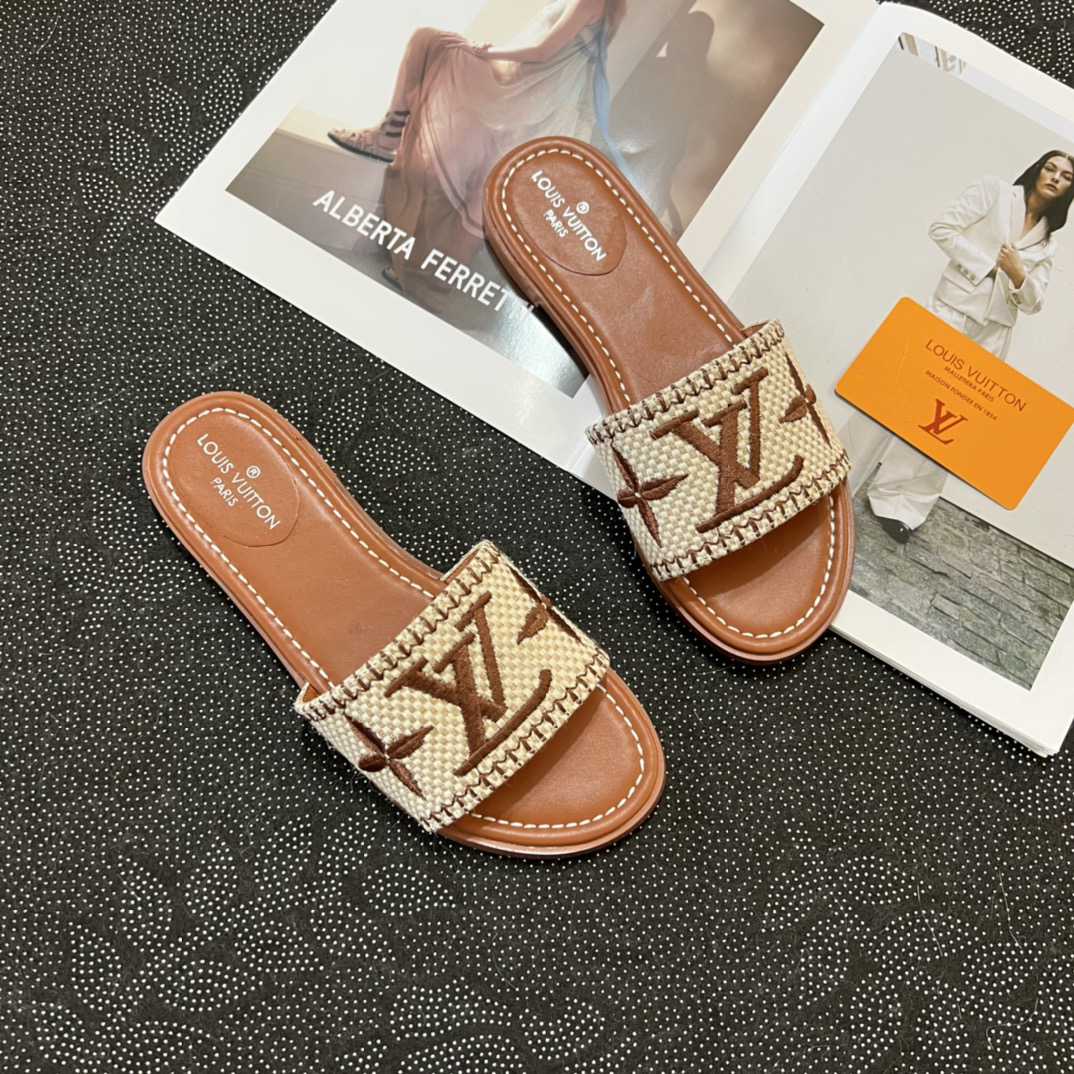 LV-Classic embroidery flat bottomed mop in early spring