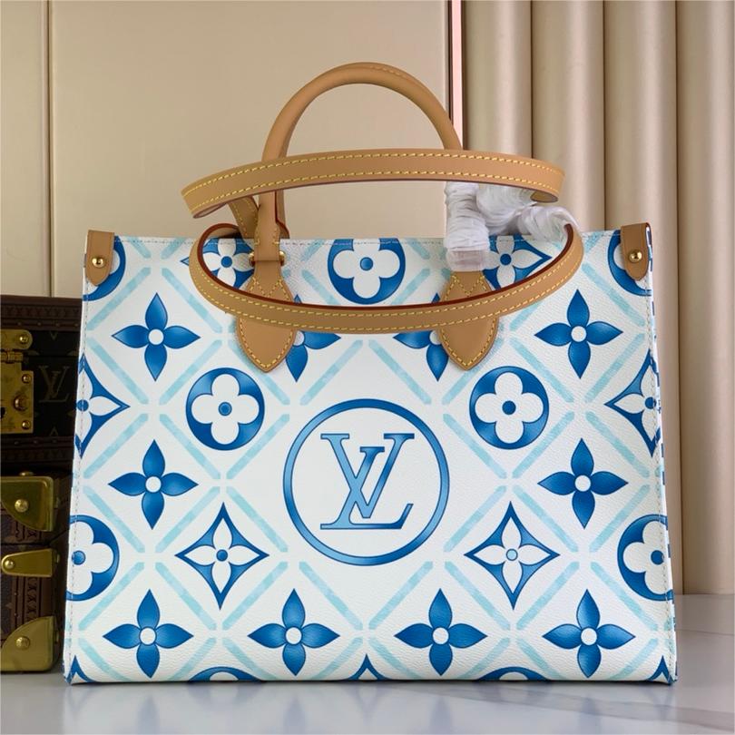 LV-by the Pool on the Go Medium Blue Tote Bag