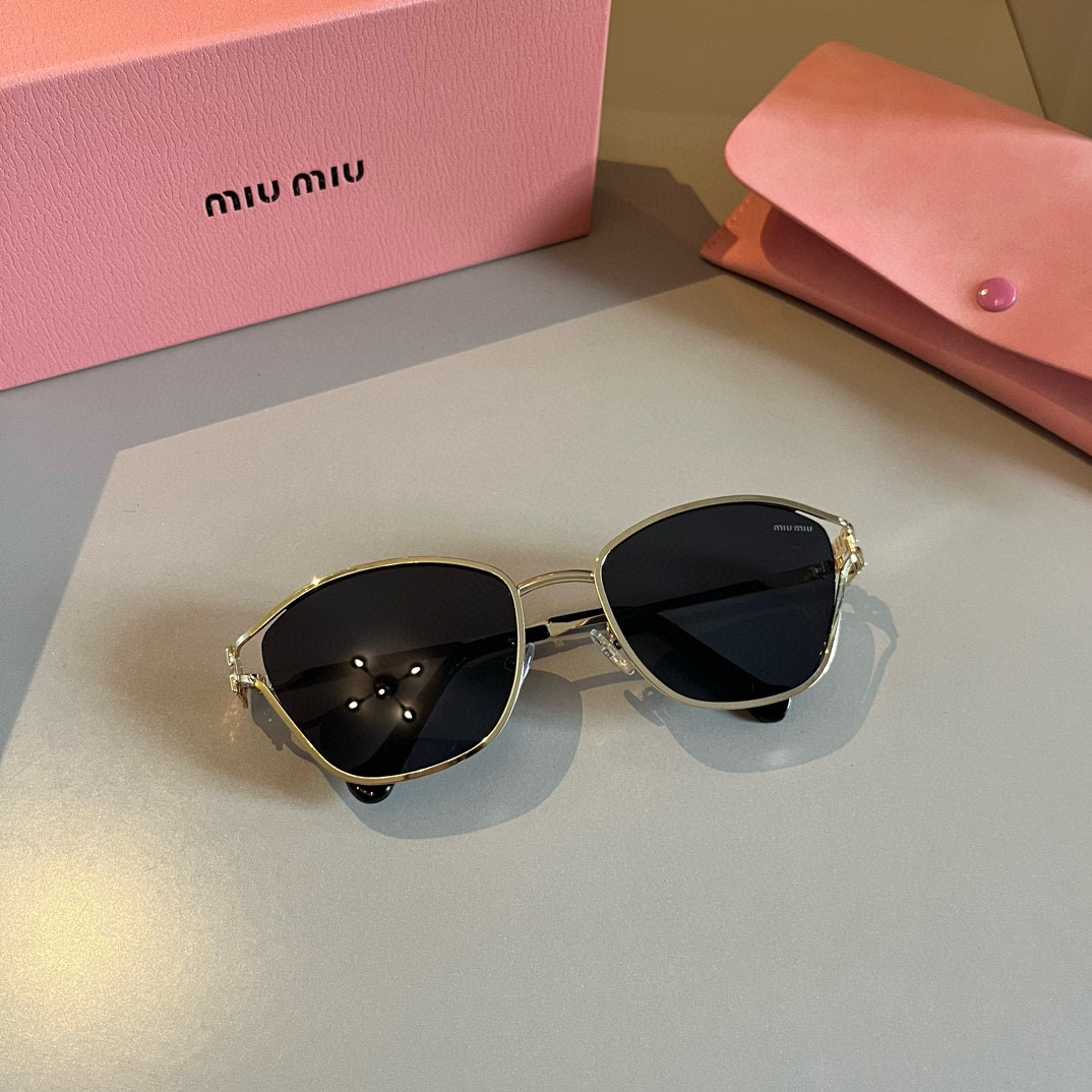 MiuMiu-Metal frame Sunglasses